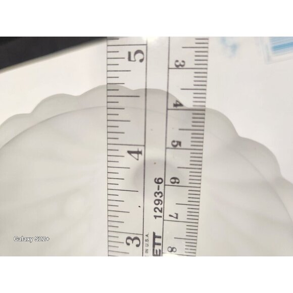 Lamp Bulb Cover, vintage frosted glass ruffled lamp shade replacement light shad - Picture 11 of 12